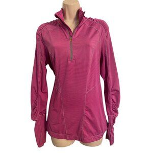 zella small 1/4 zip workout jersey with thumb holes Fitness shirt Activewear